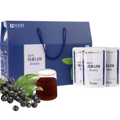 Korean Food ILSONGJUNG 100 Pure Aronia Juice - No Added Sugar, Antioxidant-Rich Superfruit Beverage, Perfect Healthy Gift, 2.37 FL OZ (70ml) x 30 Pack, Made in Korea,