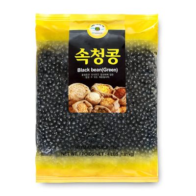 ROM AMERICA Korean Black Beans with Green Kernels - Vegan, Vegetarian, Gluten Free Healthy Superfood - 4 Pound (Pack of 1)