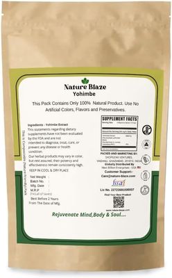 Organic Herbs Ayurvedic Indian Seasons Yohimbe Extract (Yohimbe Extract, 6.5 Oz 185gm)