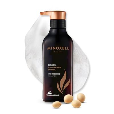 MINOXELL Scalp Intensive Shampoo with Biotin | Korean Shampoo for Hair Loss, Hair Regrowth, Thinning Hair, Volume Boost &amp; Damage Repair (13.52 fl oz)