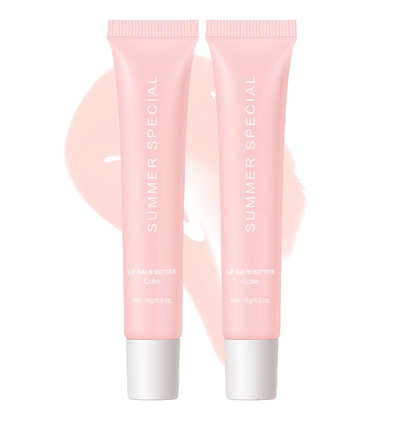 2 Pack Tinted Lip Balm - Sheer Color &amp; Moisturizing Gloss, Plant-Based Hydration for Soft,Soothing Skincare. (cakecake)