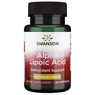 Swanson Alpha Lipoic Acid - Antioxidant Activity Supplement - 300 mg 60 Capsules