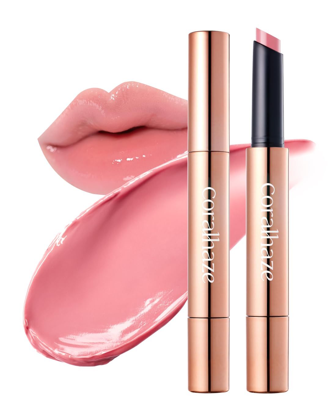 CORALHAZE Volumizing Lip Fondue 01 Naive 2g, 3-in-1 Melting Balm for Hydrating Lip Care, Plumping Volume and High-Gloss Water Glow, Infused with Rosehip Oil for Longlasting Moisture, Korean Makeup