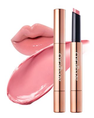 CORALHAZE Volumizing Lip Fondue 01 Naive 2g, 3-in-1 Melting Balm for Hydrating Lip Care, Plumping Volume and High-Gloss Water Glow, Infused with Rosehip Oil for Longlasting Moisture, Korean Makeup