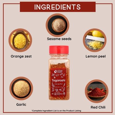 USimplySeason Togarashi Spice (4.8 oz) - Japanese-Inspired Flavor for Culinary Creations, Ideal for Seasoning, Marinades, Rubs - No Salt, Vegan, Non-GMO, Made in USA - One Bottle