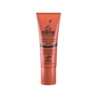 Dr. PawPaw Multipurpose Soothing Tinted Balm - Lip Balm for Lips, Cheeks, Eyes - Tinted Lip Balm - Lip Moisturizer with Pawpaw - True Coral - 0.33 oz