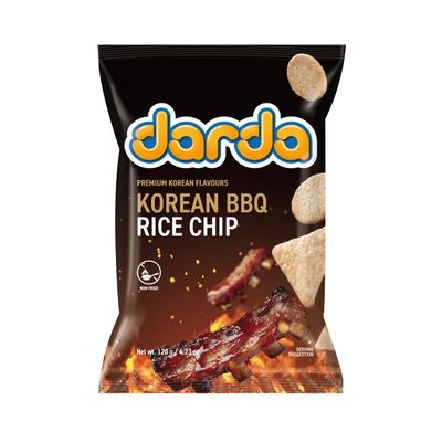 Darda Korean BBQ Rice Chips - Air-Popped Korean Snacks, Crispy Rice Chip with Bold Bulgogi Flavor, Low-Calorie Ksnack, Non-Fried, Zero Cholesterol, Light &amp; Crunchy Snack Packs (4.23 oz)