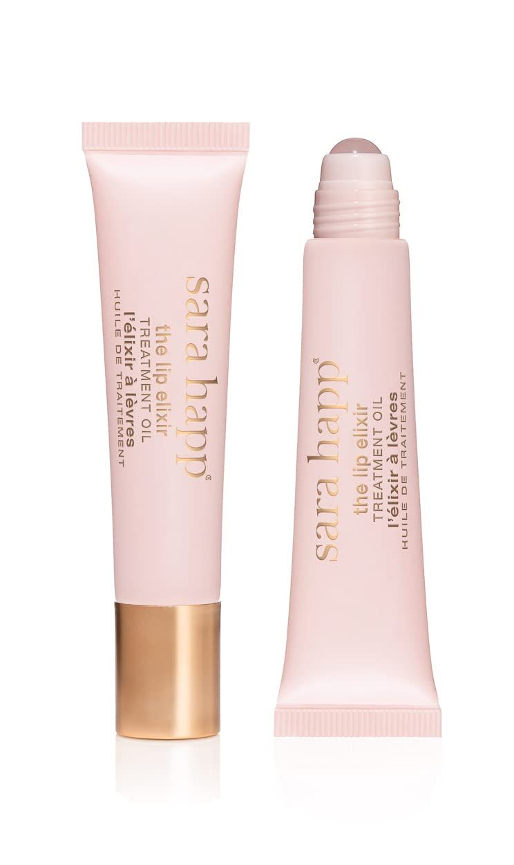 Sara Happ The Lip Elixir: Hydrating Lip Treatment Oil for Lips: Refine Fine Lines &amp; Reduce Signs of Aging, Rejuvenating, Moisturizing with Jojoba Oil &amp; Hyaluronic Acid, 0.45 oz.