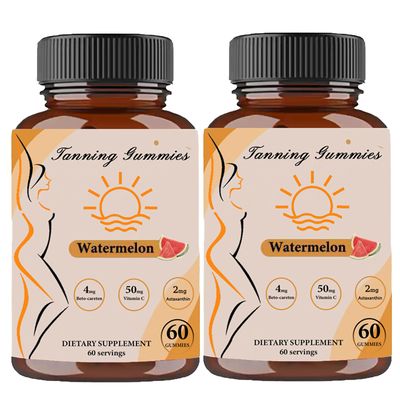 TOGOLIUN Tanning Gummies, Daily Tanning Gummies with Beta-Carotene &amp; Lycopene &amp; Astaxanthin, Natural Tanning Supplement for Skin Health &amp; Glow, Vegan, Non-GMO, 60 Gummies (2)