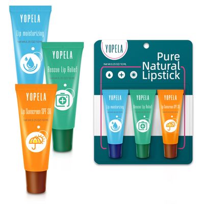 Lip Sunscreen Moisturizing and Repair Package Lip Care Set- SPF 30 - Summer Long Lasting Moisturized, Smooth and Repaired Lips - 3 Flavors (Moisturizing, Repairing, and SPF) Gift for Women Men