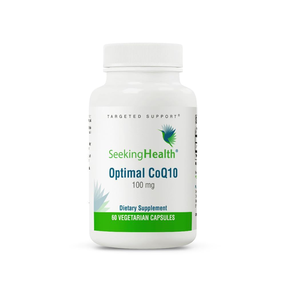 Seeking Health Optimal CoQ10, 100 mg Coenzyme Q10 Supplement, Antioxidant, Supports Energy Production and Heart Health, Vegetarian (60 Capsules)
