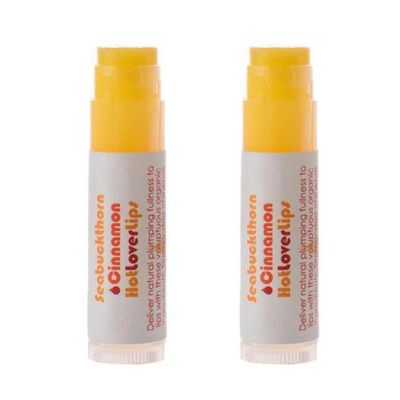 Living Libations - Organic &#39;Cinnamon Seabuckthorn Lover Lips&#39; Lip Balm | Natural, Wildcrafted Clean Beauty (2-pack)