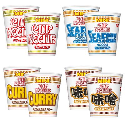 Cup Noodle Mini Set 1.3oz 4Type 2pcs Japanese Instant Ramen Ninjapo