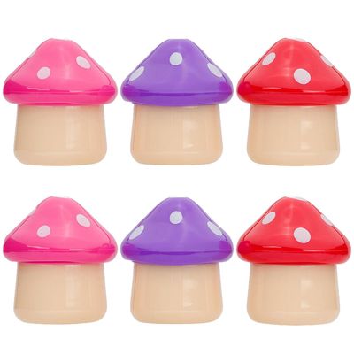 Glam Lux Bundle Mushroom Shaped Lip Balm Enchanted Lips, Twist Open, Fruity Scents, Vibrant Colors Set of 6 Moisturizing Nourishing &amp; Hydrating For Dry Chapped Lips For Women, Girls &amp; Tweens
