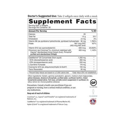 Dr. Sinatra Omega Q Plus 100 Resveratrol - Omega-3 Supplement Supports Heart Health and Provides Antioxidant Power with 100mg of CoQ10 and Resveratrol (60 softgels)