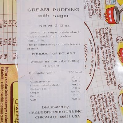 Winiary Cream Flavored Budyn 60g (Pack of 5)