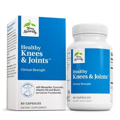Terry Naturally Healthy Knees &amp; Joints - Dietary Supplement to Support Bone Health &amp; Joint Flexibility - Healthy Knee &amp; Hip Aid with Calcium Fructoborate - 60 Capsules