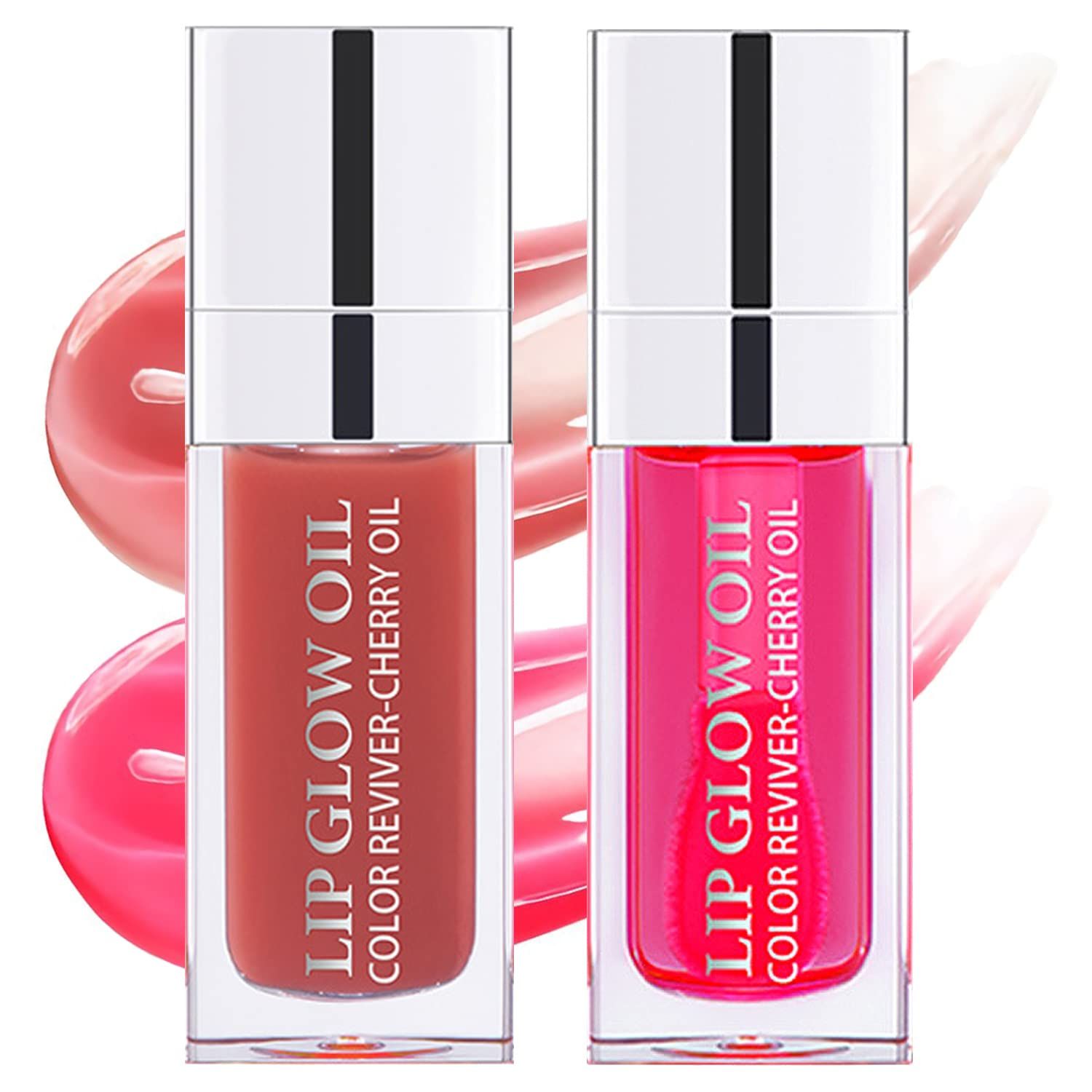 Yasovigi Hydrating Lip Oil Plumping Lip Tint Moisturizing Lip Gloss, Transparent Lip Balm Care Stick Nourishing Repairing Non-sticky, Moisture&amp;Lighten Lip Lines (Cherry Rosewood)