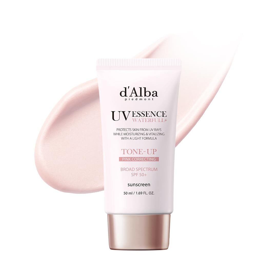 d&#39;alba Piedmont Waterfull Tone-Up Sunscreen Serum BROAD SPECTRUM SPF 50 Korean Sunscreen for Face, All Skin Tones, Sweat Proof Formula (1.69 fl.oz.)