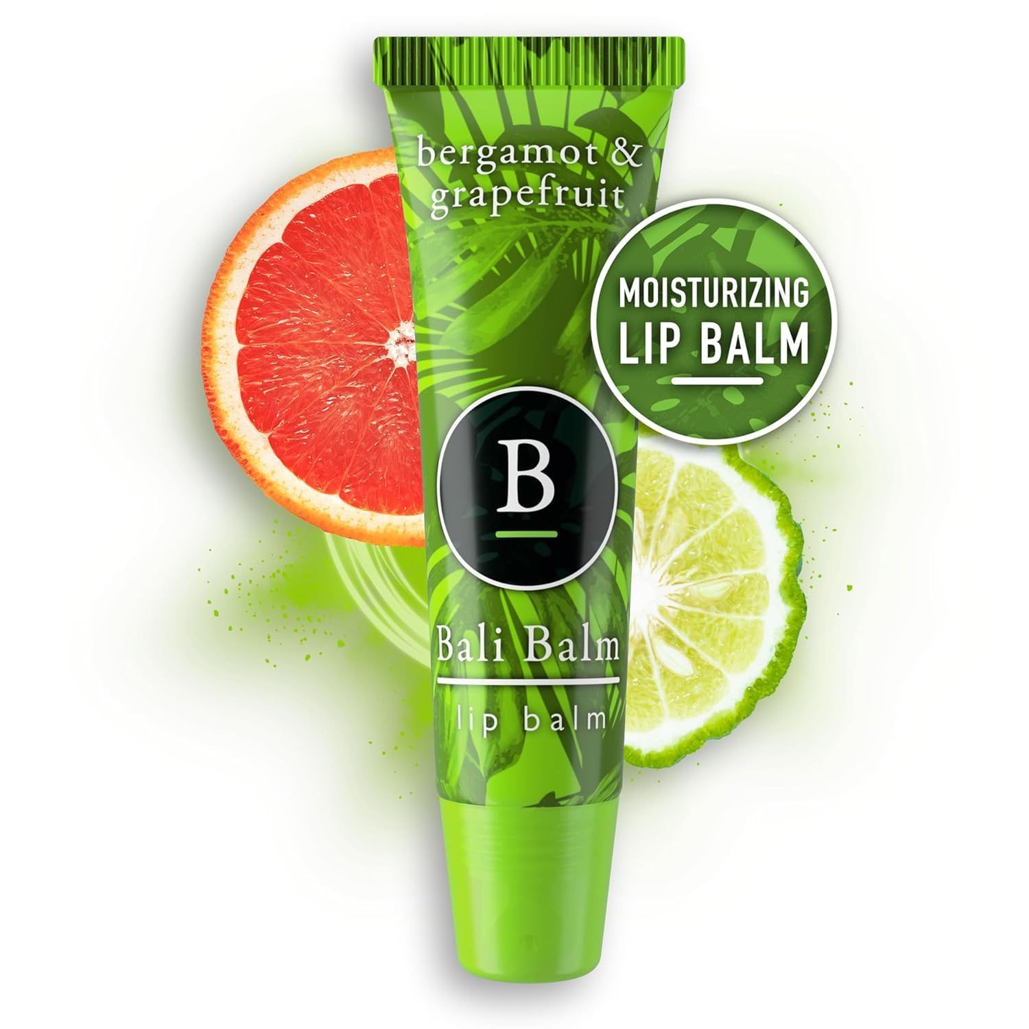 Bali Balm Moisturizing Lip Balm For Dry Lips 0.50 Oz - Bergamot &amp; Grapefruit Flavour - Natural Lip Balm - Enriched Hydrating Lip Care &amp; Repair Formula - Vegan and Beeswax Free - Cocoa Butter Lip Balm