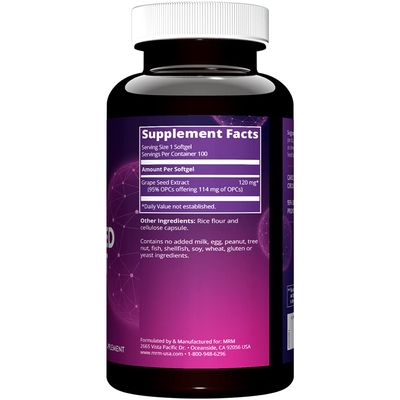 MRM Nutrition Grape Seed Extract | Circulation | Antioxidants | Anti-agning | Gluten Free Vegan | 100 Servings