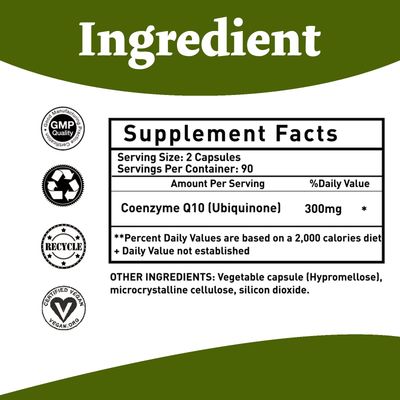 Wurpwia CoQ10 Capsules 180 Counts