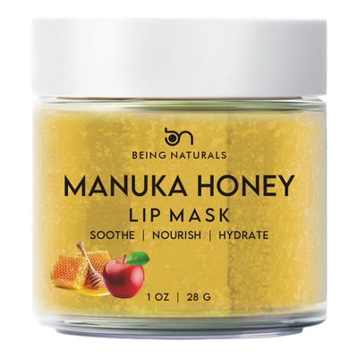Lip Mask &amp; Lip Balm - leave-on Overnight repair and nourish lip mask or lightweight non-sticky daytime lip care with Vitamin C, Antioxidants, Manuka honey, Stem cells, 1 oz.