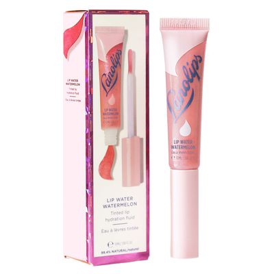 Lanolips Lanolin Lip Water Watermelon - Clear Gloss Serum - Hyaluronic Acid Lip Balm and Shimmer for a Hydrated Glow - Lanolin Oil Moisturizer for Dry, Cracked Skin (10ml / 0.34 fl oz)