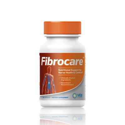 Vita Sciences FibroCare Fibromyalgia Supplement for Fast Repair Nerve Health. Natural R-ALA Form 40x Strength with Vitamins and Antioxidants to Renew and Revitalize Feet, Hands, Legs, and Toes. 60 Ct.