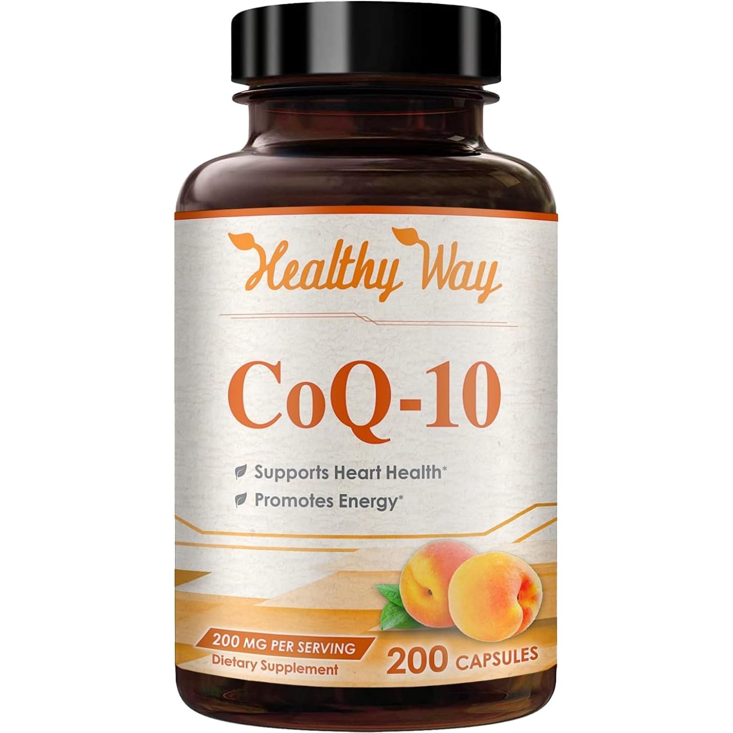 Coenzyme Q10 200mg CoQ10 Supplement -Once Daily CoQ10 200mg Powder Capsules for Heart Health, Antioxidant &amp; Energy Support -Non-GMO, Quick Absorption Ubiquinone Q10 Coenzyme (Single)
