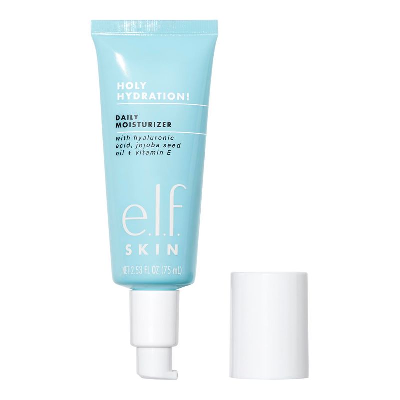 e.l.f. SKIN Holy Hydration! Daily Hydration Moisturizer, Ultra-Hydrating Formula, Infused with Aloe, Jojoba Oil &amp; Shea Butter, Vegan &amp; Cruelty-Free, 2.53 Fl Oz