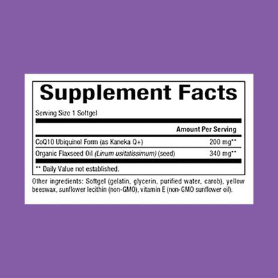 Natural Factors Ubiquinol Active CoQ10 200 mg, High-Absorption Coenzyme Q10 Supplement for Energy, Heart and Cognitive Support, 100mg, 60 Softgels