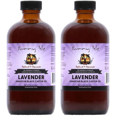 Sunny Isle Lavender Jamaican Black Castor Oil 8oz (Pack of 2)