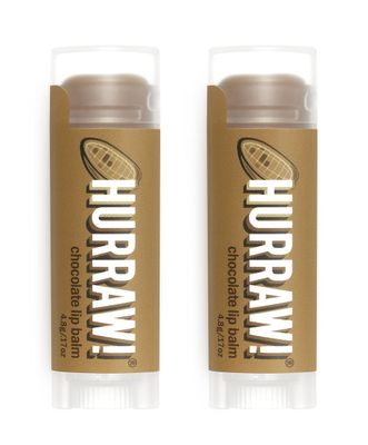Hurraw! Chocolate Lip Balm, 2 Pack: Organic, Certified Vegan, Cruelty and Gluten Free. Non-GMO, 100 Natural Ingredients. Bee, Shea, Soy and Palm Free. Made in USA