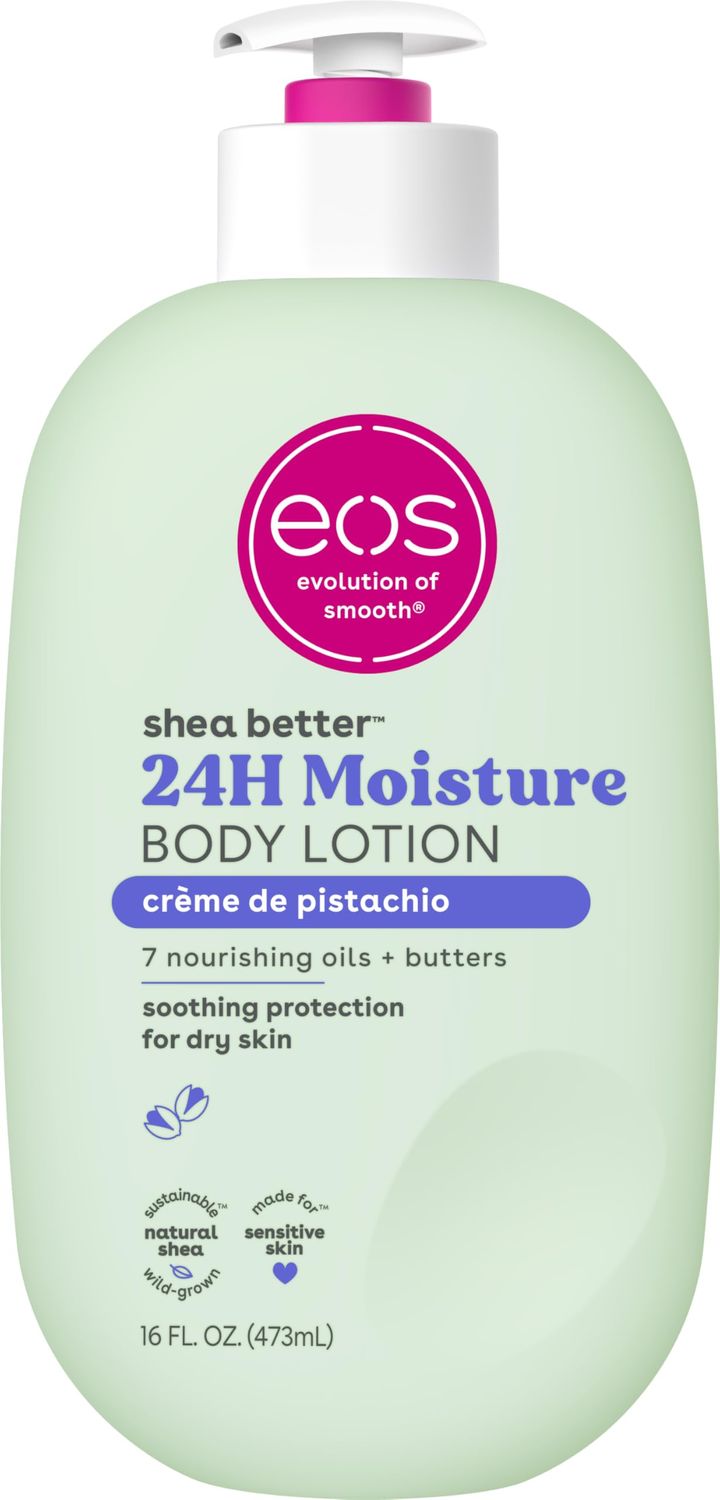 eos Shea Better Body Lotion- Crme de Pistachio, 24-Hour Moisture Skin Care, Lightweight &amp; Non-Greasy, Made with Natural Shea, Vegan, 16 fl oz