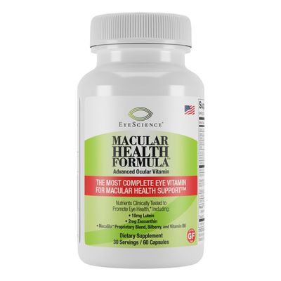 EyeScience Macular Health Beyond AREDS2 Formula, Advanced Ocular Vitamin - Containing Lutein, Zeaxanthin, Bilberry, and Vitamins C, D, E, and B6 (30 Day Supply)