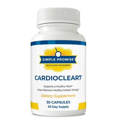 Simple Promise Cardio Clear 7 - Heart Health Supplements with PQQ and Coenzyme Q10 - CoQ10 Supplement to Maintain Cellular Energy and Circulation, with Shilajit for Better Absorption - 30 Capsules