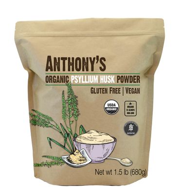 Anthony&#39;s Organic Psyllium Husk Powder, 1.5 lb, Gluten Free, Non GMO, Finely Ground, Keto Friendly