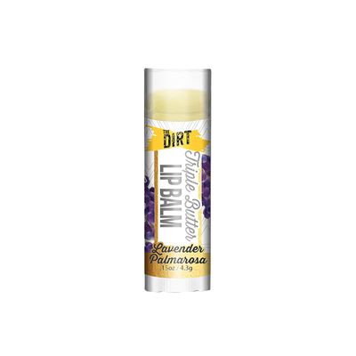 The Dirt Lip Balm - Soy &amp; Petroleum Free Lip Moisturizer - Coconut Oil, Beeswax to Repair Dry Chapped Lips | Deeply Hydrates and Moisturize - Lavender Palmarosa