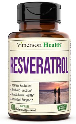 Japanese Knotweed Capsules - Resveratrol Supplement with 1000mg Japanese Knotweed, Green Tea Extract, Quercetin, Grape Extract. Potent Antioxidant for Healthy Aging &amp; Cardiovascular Support. 60 Caps