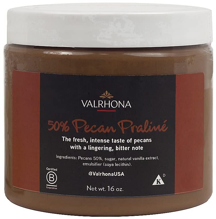Valrhona 50-Percent-Pecan Pralin for Crmeux and Ganache, 1 Pound