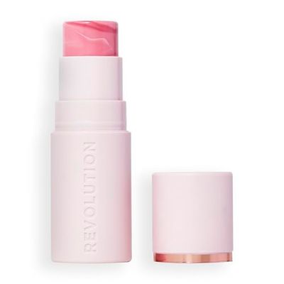 Revolution, Skin Silk Marble Blush Stick, Buildable Color for Cheek, Eye, &amp; Lip, Cream-to-Powder Formula, Vegan &amp; Cruelty-Free, Pinched Light Pink, 0.15 oz