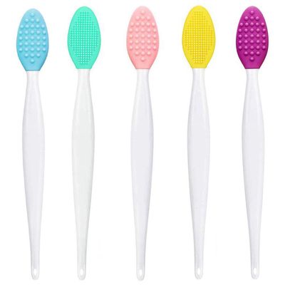 5 Pcs Facial Cleansing Brush,Lip Scrub Brush,Silicone Face Mask Brush for Face Scrubber &amp; Lip Scrubber,For Massaging,Exfoliating,Remove Blackheads,Makeup Skincare Removal,DIY Mask