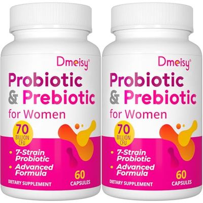 Vaginal Probiotics, 70 Billion CFU Probiotics for Women, 13-in-1 Womens Probiotic &amp; Organic Prebiotics for Vaginal, Urinary, pH Balance, Immune, Gut &amp; Digestive, Bloating Health - 4 Months Supply