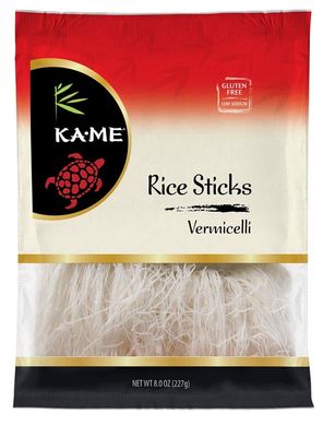Ka-Me Noodles, Rice Sticks (Vermicelli), 8 Ounce (Pack of 8)