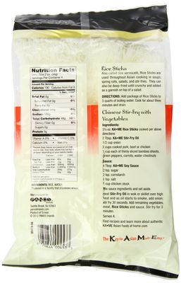 Ka-Me Noodles, Rice Sticks (Vermicelli), 8 Ounce (Pack of 8)