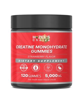 HAZEL&#39;S Choice Creatine Gummies - 120 Vegan Gummies, 5000mg Per Serving - Non-GMO, Gluten-Free - Strawberry &amp; Blue Raspberry Flavors