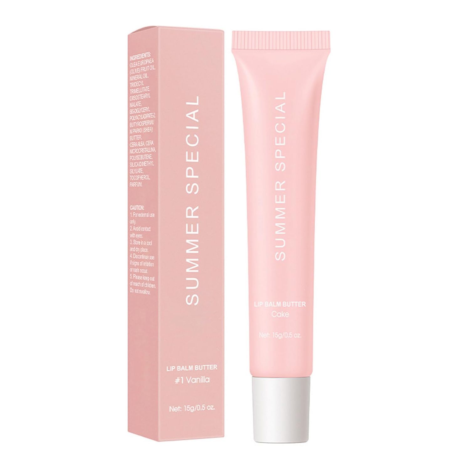 Lip Balm Vanilla, Hydrating Lip Butter, Moisturizing Lip bAlm Hydrating, VANILLA LipbalmFor Women, LIp Butter for Soothes &amp; Softens Dry Lips (Cake)