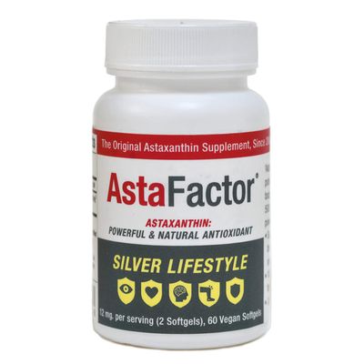 AstaFactor Silver Lifestyle Astaxanthin Supplement 60 Softgels