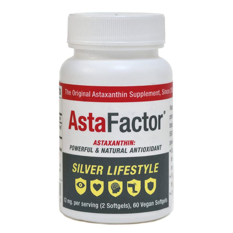 AstaFactor Silver Lifestyle Astaxanthin Supplement 60 Softgels